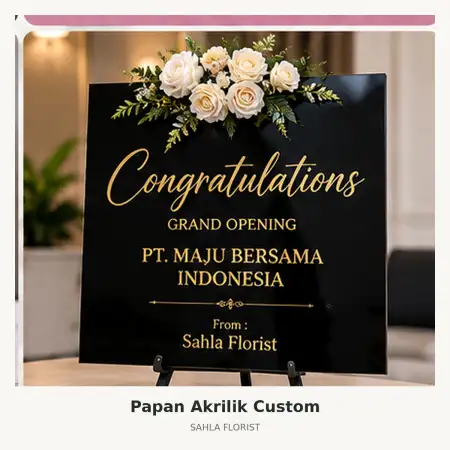 Papan Bunga Akrilik Teluk Sampit